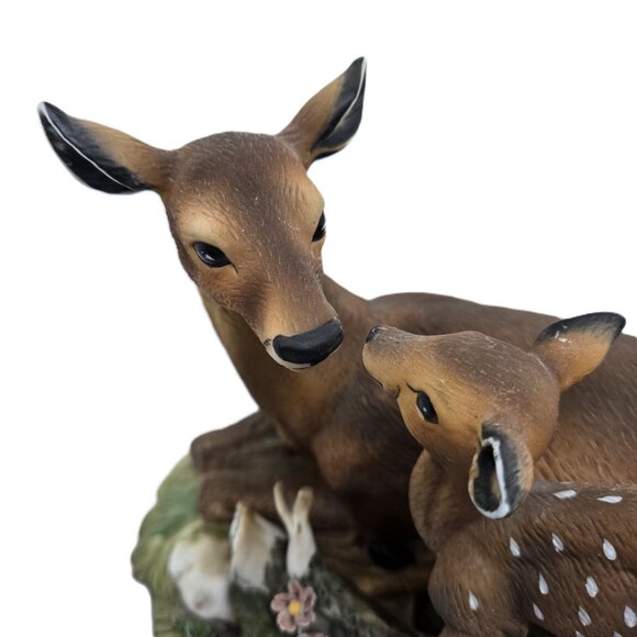 Homco Masterpiece Porcelain Mother Deer and Baby Figurine, Taiwan - Picture 7 of 11